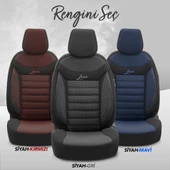 Otom Line Design Ekstra Destekli Oto Koltuk Kılıfı Siyah-Gri - 6