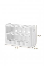 30 Bölmeli Yumurta Kutusu 3 Katlı Yumurtalık Buzdolabı Organizeri Saklama Kabı - 5