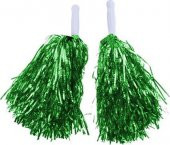 Ponpon Metalize Çiftli Yeşil - 1