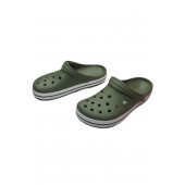 Crocs Yeşil Unisex Crocband Kenarı Beyaz Çizgili Terlik 11016 - 1
