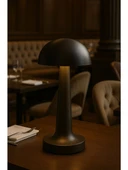 Şarjlı Masa Lambası Dimmerli Dekoratif Abajur Cata Lizbon Siyah Dokunmatik Sunum Lambası 3 Renk Işık Modu thumbnail 2