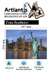 Fotoğraf Baskı Kağıdı A-4 200 Gr/m2 50li 1 Paket A4 Fotoğraf Kağıdı Ofis Ve Ev Tipi Mürekkepli Yazıcılar İçin - 4
