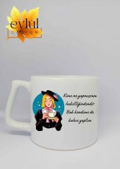 Kime Ne Yapmışsam Yazılı Kupa Özel Tasarım Baskılı Lüks Seramik Kupa Bardak Hediye Kahve Bardağı - 1
