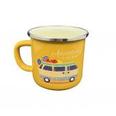 Orcamp Retro Emaye Kupa Bardak Adventure Hardal (OUT-1900) - 1