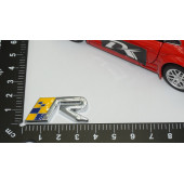 Volvo R Rozet İsveç Bayrağı 3M 3D Krom Metal Bagaj Yazı Logo - 4