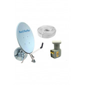 NEXTSTAR Çanak Anten set 70 cm +20M KABLO+ÇİFTLİ LNB - 1