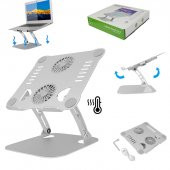 Katlanabilir 3 Kademe Fan Ayarlı Tablet MacBook Notebook Sehpası LT01 - 4
