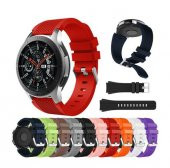Samsung Gear S3 46mm Frontier Klasik Uyumlu Silikon Saat Kordon Kayış - 1