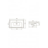 Turkuaz Frame 80x45 cm Etejer Uyumlu Lavabo - 4