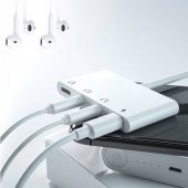Polham Apple Lightning İphone ve İpad İçin 4in1 2x Lightning ve 2x 3.5MM Kulaklık Çoğaltıcı Adaptör - 2