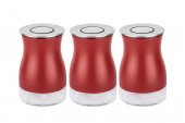 TANTİTONİ 3 PARÇA KIRMIZI CAM KAVANOZ SETİ 730ML - 1