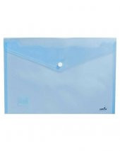 Umix Çıtçıtlı Şeffaf Zarf Dosya Mavi U1120P-MA 12 Adet - 1