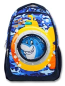 Cennec Mavi Sarı Balina İlkokul Sırt Çantası - Erkek Çocuk thumbnail 2