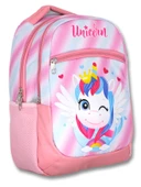 Cennec Üç Gözlü Pembe Renkli Sevimli Unicorn Kız Çocuk İlkokul Okul Çantası thumbnail 1