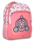 Cennec Üç Bölmeli Pembe Prenses İlkokul Okul Sırt Çantası - Kız Çocuk thumbnail 1