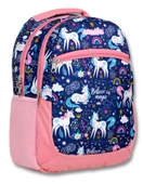 Cennec Mavi Pembe Unicornlar Kız Çocuk İlkokul Sırt Çantası - 1