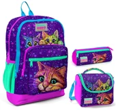 Coral High Mor Kedi Üçlü İlkokul Okul Çanta Seti - 1