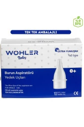 Wohler Nazal Burun Aspiratörü Yedek Uç 10 'lu Tek Tek Poşetli (OTRİ BEBE UYUMLU) - 1
