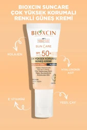 Bioxcin Sun Care Çok Yüksek Korumalı Kuru Normal Ciltler Için Renkli Güneş Kremi Spf 50 50ml Tinted - 5
