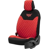 Otom Rsx Sport Koruyucu Oto Koltuk Minderi 2li Set  Kırmızı - 4