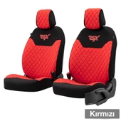 Otom Rsx Sport Koruyucu Oto Koltuk Minderi 2li Set  Kırmızı - 3