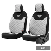 Otom Rsx Sport Koruyucu Oto Koltuk Minderi 2li Set  Gri - 3