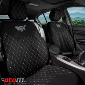 Otom Rsx Sport Koruyucu Oto Koltuk Minderi 2li Set Siyah-Gri - 2