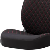 Otom Rsx Sport Koruyucu Oto Koltuk Minderi 2li Set Siyah-Kırmızı - 6