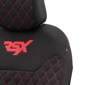 Otom Rsx Sport Koruyucu Oto Koltuk Minderi 2li Set Siyah-Kırmızı - 5