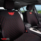 Otom Rsx Sport Koruyucu Oto Koltuk Minderi 2li Set Siyah-Kırmızı - 2