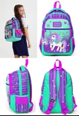 Coral High Kız Çocuk İlkokul ve Ortaokul Sırt Çantası - Mor Yeşil Unicorn thumbnail 3