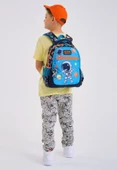 Coral High Üç Gözlü Erkek Çocuk İlk ve Orta Okul Çantası - Lacivert Mavi Astronot thumbnail 2