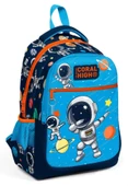Coral High Üç Gözlü Erkek Çocuk İlk ve Orta Okul Çantası - Lacivert Mavi Astronot thumbnail 1