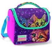 Coral High Kız Çocuk Pembe Mor Kediler Okul Beslenme Çantası - Thermo Yalıtımlı - 1