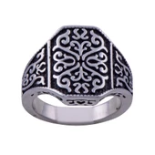 Erkek Çelik Yüzük CR 5001  Motifli - 1
