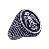 Erkek Çelik Yüzük CR 5001 Çift Başlı Kartal Model No1 - 2