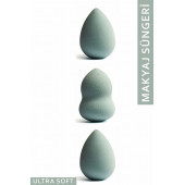 Hill Beauty Ultra Soft Makyaj Süngeri Yeşil 3'lü Set - 1