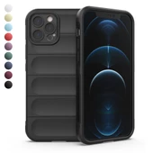 iPhone 12 Pro Max Kılıf Optimum Lens Çerçeveli Silikon Kapak - 1