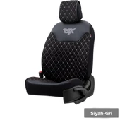 Otom Rsx Diamond Koruyucu TayTüyü Oto Koltuk Minderi Siyah-Gri - 1