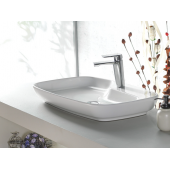 Turkuaz Nova 70x43 cm Batarya Delikli Tezgah Üstü Lavabo - 1