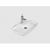 Turkuaz Nova 70x43 cm Batarya Delikli Tezgah Üstü Lavabo - 3