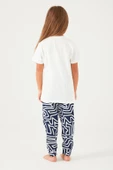 Arnetta 2403 Garson Always Be Kind Krem Kız Çocuk Kısa Kol Pijama Takım - 6