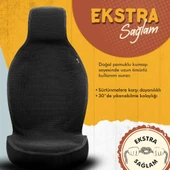 Otom Natural Design Kilim Minder Tek Koltuk El Dokuması  Siyah-Kahve-Beyaz - 5