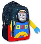 Cennec Lacivert Robot İlkokul Sırt Çantası - Erkek Çocuk thumbnail 1