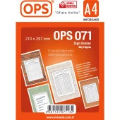 Ops Afiş Taşıyıcı A4 Duvar Tipi Afiş Taşıyıcı 210 x 297 MM - 2