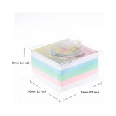 Vuki Küp Bloknot Simli Sulu 6.3 x 6.3 Cm Avokado Sulu ve Simli Küp Bloknot - 2