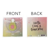 Vuki Küp Bloknot Simli Sulu 6.3 x 6.3 Cm Avokado Sulu ve Simli Küp Bloknot - 4