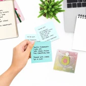 Vuki Küp Bloknot Simli Sulu 6.3 x 6.3 Cm Avokado Sulu ve Simli Küp Bloknot - 5