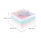 Vuki Küp Bloknot Simli Sulu 6.3 x 6.3 Cm Unicorn Sulu ve Simli Küp Bloknot - 2