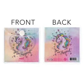 Vuki Küp Bloknot Simli Sulu 6.3 x 6.3 Cm Unicorn Sulu ve Simli Küp Bloknot - 4